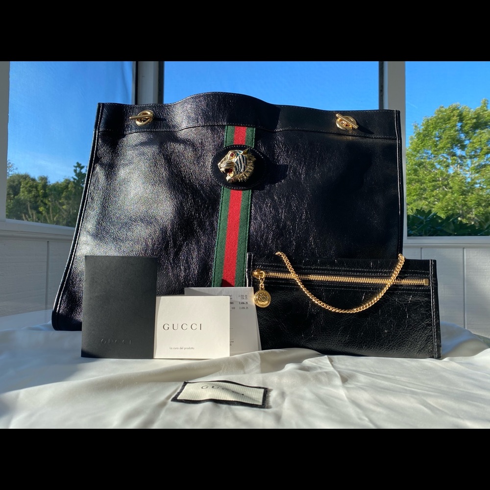 Gucci Rajah Black Tote